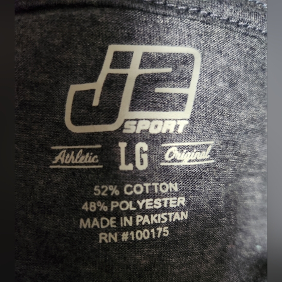 J SPORT, 2-V NECK, ATHLETIC ORIGINAL, 1 RED, 1 GRAY-LARGE ON BOTH,(SET OF 2)-NEW - Picture 13 of 13